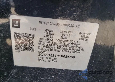 2020 Chevrolet Malibu Rs from USA, damaged, VIN 1G1ZG5ST9LF084739